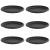 Tavă rotundă pentru flori 6 pcs Negru Ø 14 x 2 cm Plastic GartenMobel Dekor