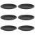 Tavă rotundă pentru flori 6 pcs Negru Ø 14 x 2 cm Plastic GartenMobel Dekor