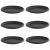 Tavă rotundă pentru flori 6 pcs Negru Ø 14 x 2 cm Plastic GartenMobel Dekor