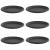 Tavă rotundă pentru flori 6 pcs Negru Ø 14 x 2 cm Plastic GartenMobel Dekor