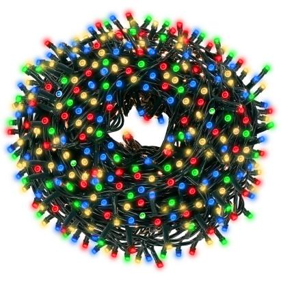 Instalatie luminoasa LED exterior/interior, 1000 LED-uri multicolor, 80 m, lumina constanta, IP44, conectabila Household NewTrend