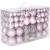Set globuri de Craciun, 100 bucati, 3-6cm, roz Household NewTrend