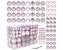 Set globuri de Craciun, 100 bucati, 3-6cm, roz Household NewTrend