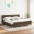 Pat continental cu saltea maro închis 180x200cm material textil GartenMobel Dekor