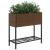 Jardiniere de grădină cu raft 2 buc. maro 70x28x70cm poliratan GartenMobel Dekor
