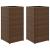 Jardiniere de grădină, 2 buc., maro, 30x30x60 cm, poliratan GartenMobel Dekor