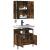 Set mobilier de baie, 2 piese, stejar fumuriu, lemn prelucrat GartenMobel Dekor
