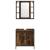 Set mobilier de baie, 2 piese, stejar fumuriu, lemn prelucrat GartenMobel Dekor