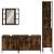 Set dulapuri de baie, 4 piese, stejar afumat, lemn prelucrat GartenMobel Dekor