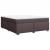 Pat continental cu saltea maro închis 180x200cm material textil GartenMobel Dekor