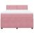 Pat box spring cu saltea, roz, 140x190 cm, catifea GartenMobel Dekor