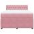 Pat box spring cu saltea, roz, 140x190 cm, catifea GartenMobel Dekor