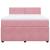 Pat box spring cu saltea, roz, 140x190 cm, catifea GartenMobel Dekor