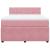 Pat box spring cu saltea, roz, 140x190 cm, catifea GartenMobel Dekor