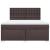 Pat continental cu saltea maro închis 180x200cm material textil GartenMobel Dekor