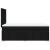 Pat box spring cu saltea, negru, 100x200 cm, textil GartenMobel Dekor