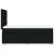 Pat box spring cu saltea, negru, 100x200 cm, textil GartenMobel Dekor