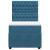 Pat box spring cu saltea, albastru închis, 100x200 cm, catifea GartenMobel Dekor