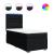 Pat box spring cu saltea, negru, 100x200 cm, textil GartenMobel Dekor