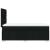 Pat box spring cu saltea, negru, 100x200 cm, textil GartenMobel Dekor