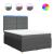 Pat box spring cu saltea, gri închis, 140x200 cm, textil GartenMobel Dekor
