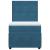 Pat box spring cu saltea, albastru, 100x200 cm, catifea GartenMobel Dekor