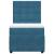 Pat box spring cu saltea, albastru, 100x200 cm, catifea GartenMobel Dekor