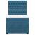 Pat box spring cu saltea, albastru, 100x200 cm, catifea GartenMobel Dekor