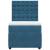 Pat box spring cu saltea, albastru, 100x200 cm, catifea GartenMobel Dekor