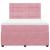 Pat box spring cu saltea, roz, 140x190 cm, catifea GartenMobel Dekor