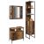 Set de mobilier pentru baie 3 pcs Lemn Vechi Lemn compozit GartenMobel Dekor