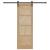 Ușă glisantă Natural și Negru 73,5 x 211 cm Lemn de pin masiv GartenMobel Dekor