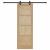 Ușă glisantă Natural și Negru 73,5 x 211 cm Lemn de pin masiv GartenMobel Dekor