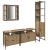 Set de mobilier pentru baie cu raft 4 pcs Stejar Artizanal GartenMobel Dekor