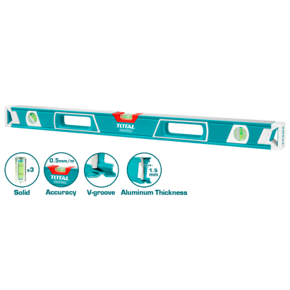 TOTAL - NIVELA CU BULA - 150CM - PRECIZIE 0,5MM (INDUSTRIAL) PowerTool TopQuality