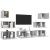 Set de dulapuri TV, 7 piese, gri beton, lemn prelucrat GartenMobel Dekor