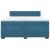 Pat box spring cu saltea, albastru, 200x200 cm, catifea GartenMobel Dekor