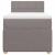 Pat box spring cu saltea, gri taupe, 100x200 cm, textil GartenMobel Dekor