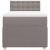 Pat box spring cu saltea, gri taupe, 100x200 cm, textil GartenMobel Dekor