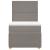 Pat box spring cu saltea, gri taupe, 100x200 cm, textil GartenMobel Dekor