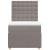 Pat box spring cu saltea, gri taupe, 100x200 cm, textil GartenMobel Dekor