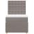 Pat box spring cu saltea, gri taupe, 100x200 cm, textil GartenMobel Dekor