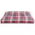 Pernă de paleți, roșu carouri, 80x80x12 cm, material textil GartenMobel Dekor