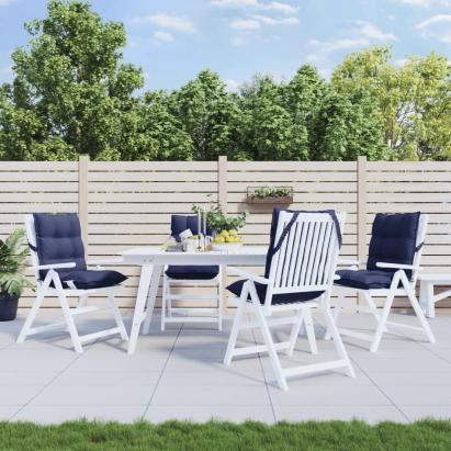 Perne scaune cu spătar jos, 4 buc., bleumarin, textil oxford GartenMobel Dekor