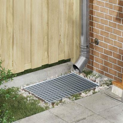 Grătar Argintiu 60 x 40 x 2 cm Oțel galvanizat prin imersie GartenMobel Dekor