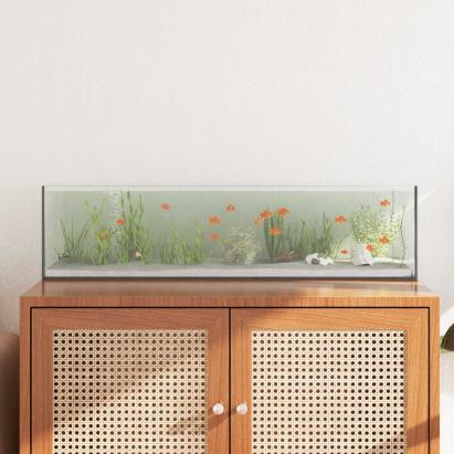 Acvariu cu depozitare Transparent 80 x 20 x 20 cm Sticlă GartenMobel Dekor