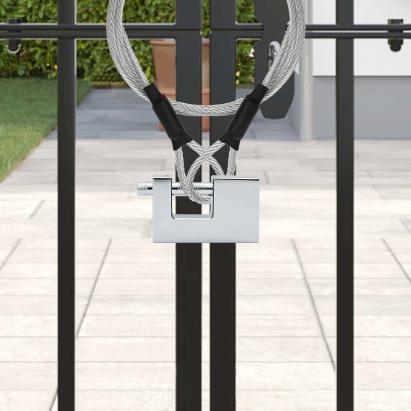 Lacăt 6 pcs Argintiu 8,7 x 1,9 x 5,5 cm Fier GartenMobel Dekor