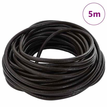 Cord din Piele Maro închis Ø5 mm x 5 m Piele GartenMobel Dekor