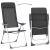 Scaune de camping pliante, 2 buc., negru, aluminiu GartenMobel Dekor