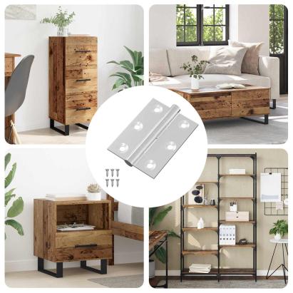 Hinge 12 pcs Argintiu 50 x 38 x 1,3 mm Oțel GartenMobel Dekor